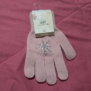 Pink Magic Gloves with Crystal Design